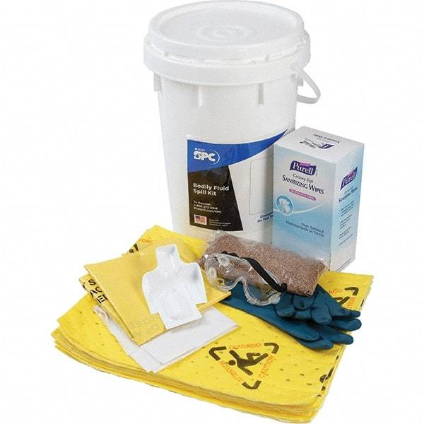 Brady SPC Sorbents - 9 Gal Capacity Hazardous Materials Spill Kit - 6.5 Gal Polyethylene Bucket - Eagle Tool & Supply