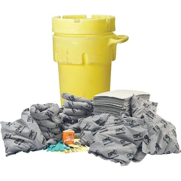 Brady SPC Sorbents - 75 Gal Capacity Universal Spill Kit - 95 Gal Polyethylene Drum - Eagle Tool & Supply