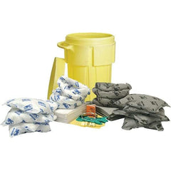 Brady SPC Sorbents - 38 Gal Capacity Oil Only & Universal Spill Kit - 55 Gal Polyethylene Drum - Eagle Tool & Supply