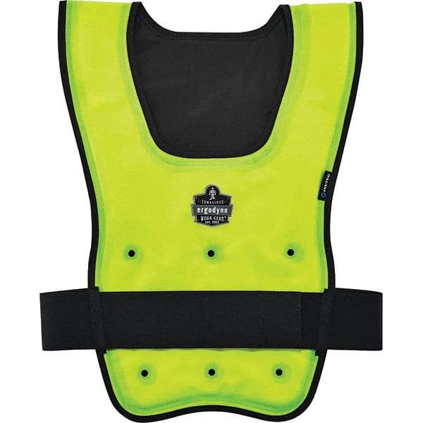 Ergodyne - Size S/M, Lime Cooling Vest - 32 to 40" Chest, Hook & Loop, Nylon - Eagle Tool & Supply