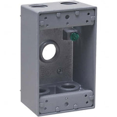 Hubbell-Raco - 4.57 x 2.816 x 2.148" Aluminum Rectangular Weather Resistant Outlet Box - Eagle Tool & Supply