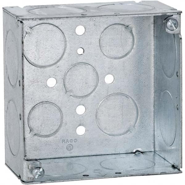 Hubbell-Raco - 4 x 4 x 2-1/2" Steel Square Device Box - Eagle Tool & Supply