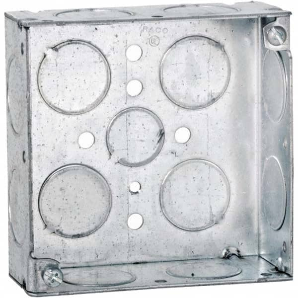 Hubbell-Raco - 4 x 4 x 1.563" Steel Square Device Box - Eagle Tool & Supply