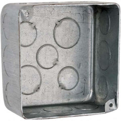 Hubbell-Raco - 4 x 4 x 2.188" Steel Square Junction Box - Eagle Tool & Supply