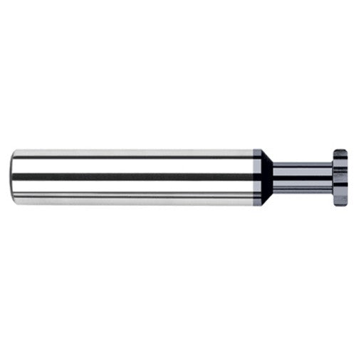 0.2500″ (1/4″) Cutter Diameter × 0.0100″ Radius × 0.0930″ (3/32″) Width × 0.1250″ (1/8″) Neck Length Carbide Corner Radius Deep Keyseat Cutter, 6 Flutes, AlTiN Coated - Exact Industrial Supply