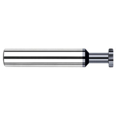 0.2500″ (1/4″) Cutter Diameter × 0.0100″ Radius × 0.0930″ (3/32″) Width × 0.1250″ (1/8″) Neck Length Carbide Corner Radius Deep Keyseat Cutter, 6 Flutes, AlTiN Coated - Exact Industrial Supply