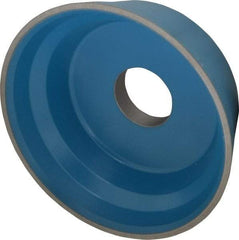 Norton - 5" Diam, 1-1/4" Hole Size, 1-3/4" Overall Thickness, 120 Grit, Type 11 Tool & Cutter Grinding Wheel - Fine Grade, Diamond, R Hardness, Resinoid Bond - Eagle Tool & Supply