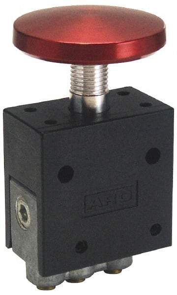 ARO/Ingersoll-Rand - 3 Way, Palm Button Valve - Spring Return, 7-1/2 CFM, 1.9 CV Rate - Eagle Tool & Supply