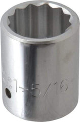 Proto - 1-5/16", 1" Drive, Standard Hand Socket - 12 Points, 2-21/32" OAL - Eagle Tool & Supply