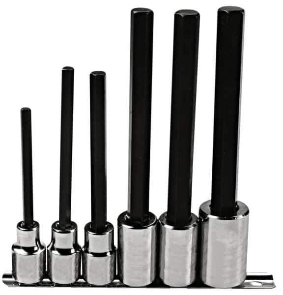 Proto - 6 Piece 1/2" Drive Inch Hex Bit Socket Set - 1/4 to 5/8" Hex - Eagle Tool & Supply