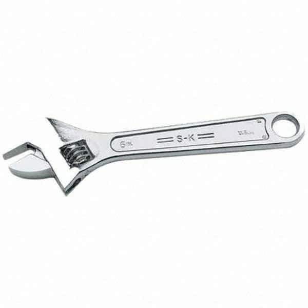 SK - Adjustable Wrench - Chrome Finish - Eagle Tool & Supply