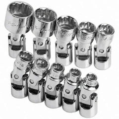 SK - 1/4" Drive Standard Socket Set - 3/16 to 9/16", Inch Measurement Standard - Eagle Tool & Supply