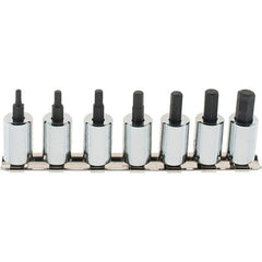 SK - 7 Piece 3/8" Drive Inch Hex Bit Socket Set - 1/8 to 3/8" Hex - Eagle Tool & Supply