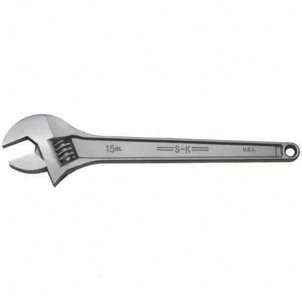SK - Adjustable Wrench - Chrome Finish - Eagle Tool & Supply