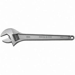 SK - Adjustable Wrench - Chrome Finish - Eagle Tool & Supply