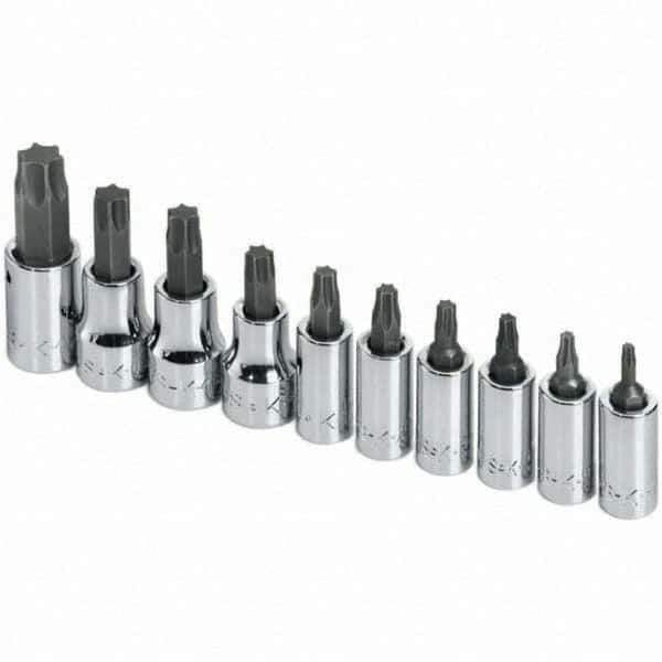 SK - 10 Piece Torx Bit Socket Set - Comes in Rail - Eagle Tool & Supply