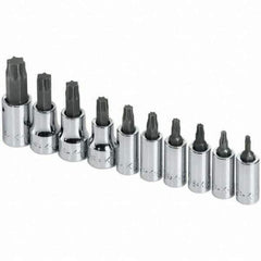 SK - 10 Piece Torx Bit Socket Set - Comes in Rail - Eagle Tool & Supply