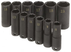 SK - 12 Piece 3/8" Drive Deep Well Impact Socket Set - Eagle Tool & Supply