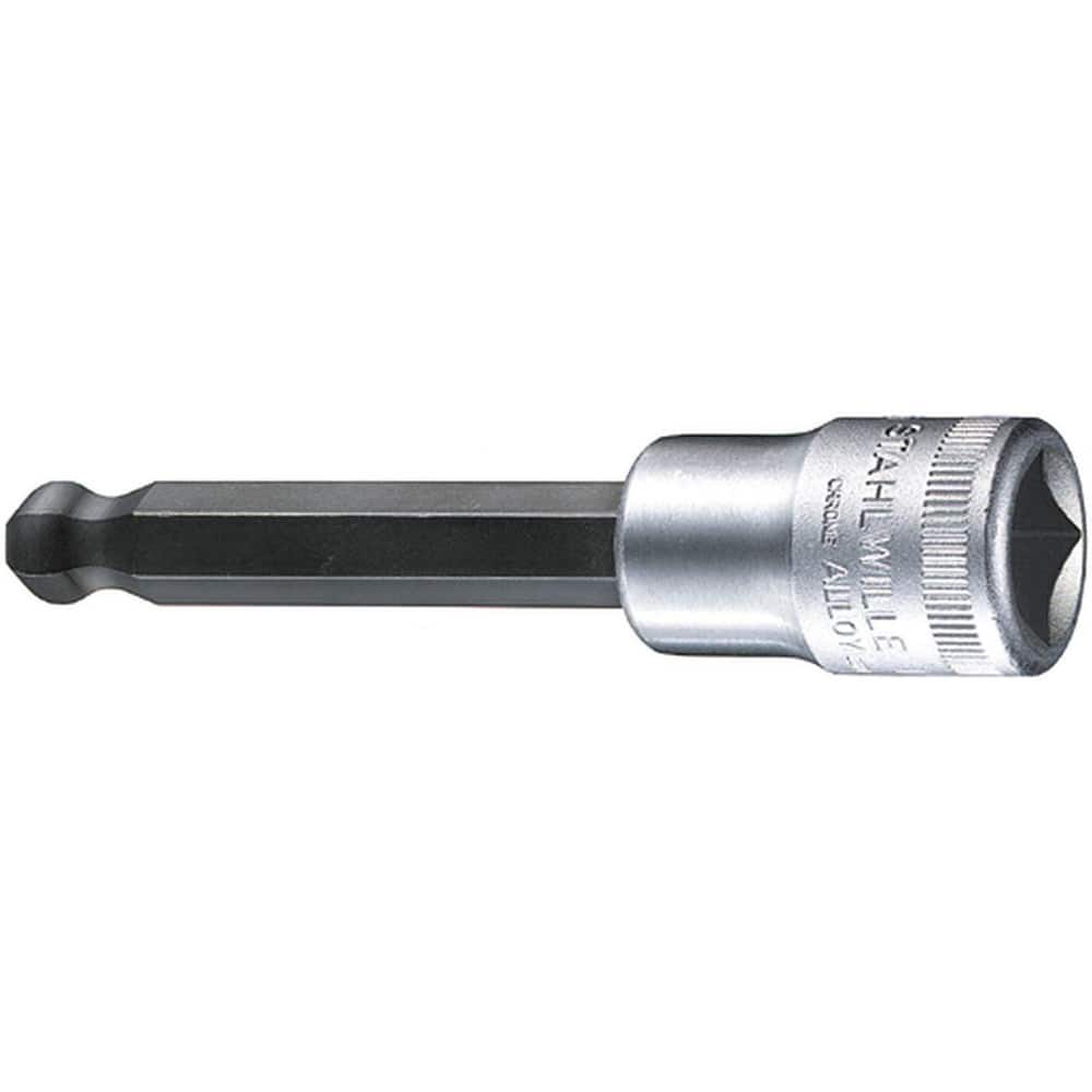 Hand Hex & Torx Bit Sockets; Socket Type: Ball End Socket; Hex Size (mm): 6.000; Bit Length: 62 mm; Insulated: No; Tether Style: Not Tether Capable; Material: Chrome Alloy Steel; Finish: Chrome-Plated; Overall Length (Decimal Inch): 3.9400; Non-sparking: