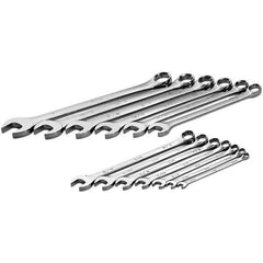 SK - 13 Piece, 1/4 to 1", Combination Wrench Set - Inch System of Measurement, Chrome Finish - Eagle Tool & Supply