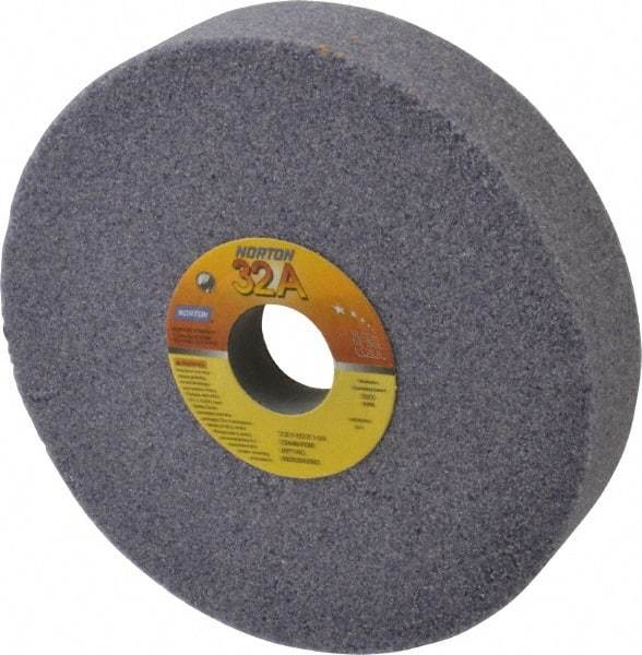 Norton - 7" Diam x 1-1/4" Hole x 1-1/2" Thick, I Hardness, 46 Grit Surface Grinding Wheel - Aluminum Oxide, Type 5, Coarse Grade, 3,600 Max RPM, Vitrified Bond, One-Side Recess - Eagle Tool & Supply