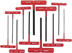 Proto - 11 Piece T-Handle Hex Key Set - Hex Range 5/64 to 3/8" - Eagle Tool & Supply