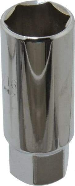 Proto - 3/4" Drive, Spark Plug Hand Socket - 12 Points, 2-1/2" OAL, Chrome Finish - Eagle Tool & Supply