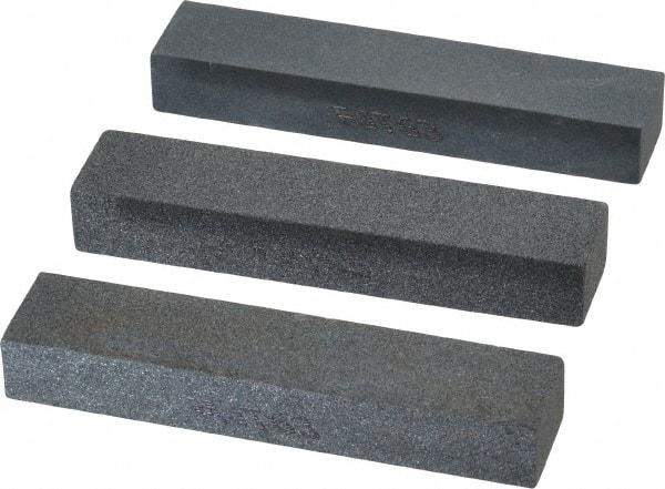 Norton - 3-1/2" Long x 3/4" Wide x 1/2" Thick, Sharpening Stone - Coarse, Medium, Fine Grade - Eagle Tool & Supply