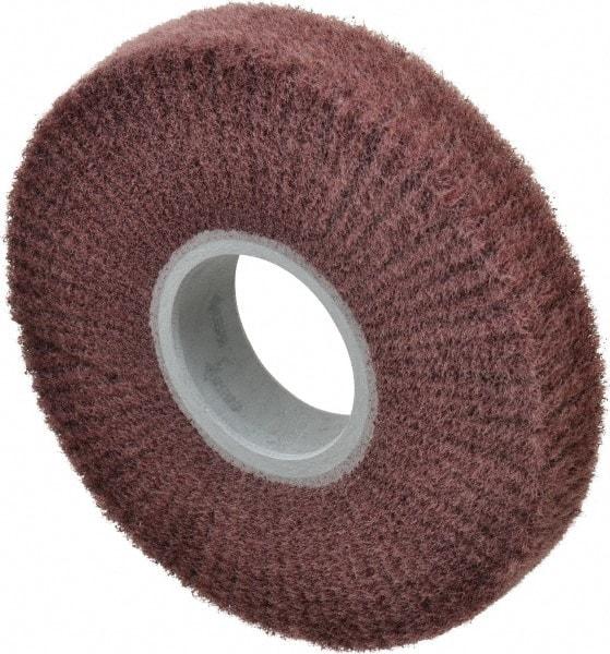 3M - 6" Diam Aluminum Oxide Finishing Flap Wheel - 2" Hole, 1" Wide, Density 5, Nonwoven, Fine Grade, 3,400 Max RPM - Eagle Tool & Supply
