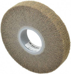 3M - 6" Diam Aluminum Oxide Cutting, Polishing Flap Wheel - 2" Hole, 1" Wide, Density 7, Nonwoven, Medium Grade, 4,000 Max RPM - Eagle Tool & Supply