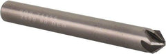 SGS - 1/4" Head Diam, 1/4" Shank Diam, 6 Flute 90° Solid Carbide Countersink - Bright Finish, 2" OAL, Single End, Straight Shank, Right Hand Cut - Eagle Tool & Supply