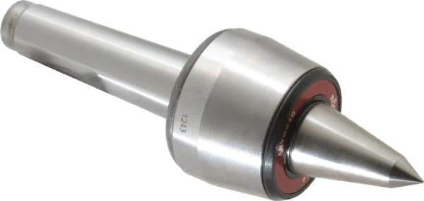 Rohm - MT4 Taper Shank, 2.755" Head Diam 500 Lb Capacity Live Center - 3,800 Max RPM, 2-3/32" Head Length, 1.2598" Point Diam, 2.087" Point Len, 1,100 Lb Max Workpc, 8.583" OAL, Long Point - Eagle Tool & Supply