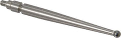 Mitutoyo - 2mm Ball Diam, Carbide, Ball Test Indicator Contact Point - 1.2" Contact Point Length, Use with Mitutoyo 513 Series Dial Test Indicators - Eagle Tool & Supply