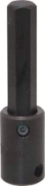 Proto - 3/8" Drive, 10mm Impact Hex Bit Socket - 1-5/8" Bit Length, 2-23/32" OAL - Eagle Tool & Supply