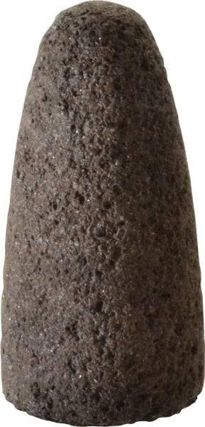 Norton - Type 16, 1-1/2" Max Diam, 3" Head Thickness, 24 Grit Cone - Aluminum Oxide, Very Coarse Grade, 5/8-11 Shank Thread - Eagle Tool & Supply