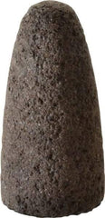 Norton - Type 16, 1-1/2" Max Diam, 3" Head Thickness, 24 Grit Cone - Aluminum Oxide, Very Coarse Grade, 5/8-11 Shank Thread - Eagle Tool & Supply