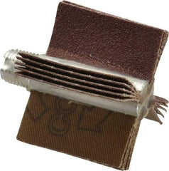 Merit Abrasives - 80 Grit, Coated, Aluminum Oxide Bore Polisher - Medium Grade, 22,000 RPM, Polishes Bores with 1 to 1-1/2" Diam - Eagle Tool & Supply
