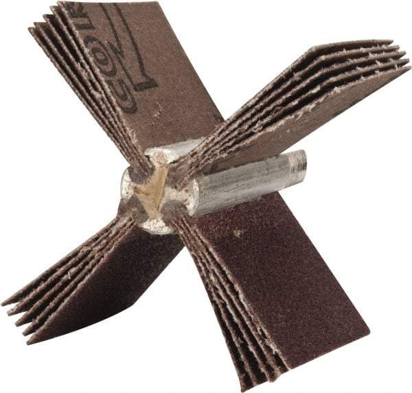 Merit Abrasives - 80 Grit, Coated, Aluminum Oxide Bore Polisher - Medium Grade, 20,000 RPM, Polishes Bores with 1-1/2 to 2" Diam - Eagle Tool & Supply