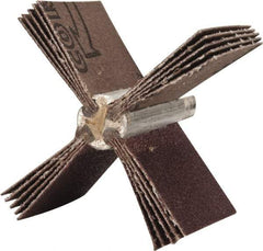 Merit Abrasives - 80 Grit, Coated, Aluminum Oxide Bore Polisher - Medium Grade, 20,000 RPM, Polishes Bores with 1-1/2 to 2" Diam - Eagle Tool & Supply