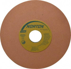 Norton - 7" Diam x 1-1/4" Hole x 1/4" Thick, K Hardness, 220 Grit Surface Grinding Wheel - Aluminum Oxide, Type 1, Very Fine Grade, 3,600 Max RPM, Vitrified Bond, No Recess - Eagle Tool & Supply