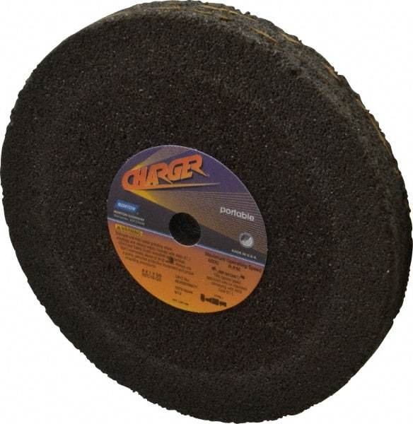 Norton - 8" Diam x 5/8" Hole x 1" Thick, Q Hardness, 16 Grit Surface Grinding Wheel - Zirconia Alumina/Silicon Carbide Blend, Type 1, Very Coarse Grade, 6,000 Max RPM, No Recess - Eagle Tool & Supply