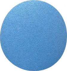 Norton - 12" Diam, 24 Grit Zirconia Alumina Adhesive PSA Disc - Very Coarse, Blue, Y Weighted Cloth Backing, Flexible - Eagle Tool & Supply