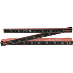 Wiha - Folding Rules Overall Length (Feet): 6.50 Graduation (Inch): 1/16 - Eagle Tool & Supply