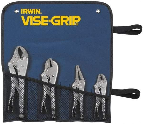 Irwin - 4 Piece Locking Plier Set - Comes in Nylon Roll - Eagle Tool & Supply