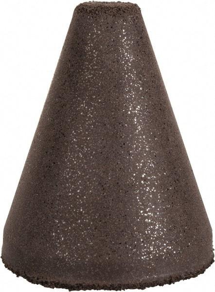 Cratex - 1" Max Diam x 1-1/4" Long, Taper, Rubberized Point - Medium Grade, Silicon Carbide, 1/4" Arbor Hole, Unmounted - Eagle Tool & Supply