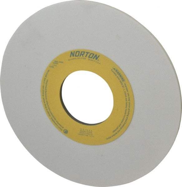 Norton - 10" Diam x 3" Hole x 1/4" Thick, K Hardness, 80 Grit Surface Grinding Wheel - Aluminum Oxide, Type 1, Medium Grade, 2,485 Max RPM, Vitrified Bond, No Recess - Eagle Tool & Supply