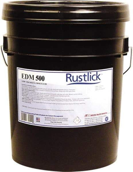 Rustlick - Rustlick EDM-500, 5 Gal Pail EDM/Dielectric Fluid - Synthetic, For Electric Discharge Machining - Eagle Tool & Supply