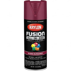 Krylon - Spray Paints Type: Acrylic Enamel Spray Paint Color: Burgundy - Eagle Tool & Supply