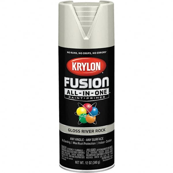 Krylon - Spray Paints Type: Acrylic Enamel Spray Paint Color: River Rock - Eagle Tool & Supply