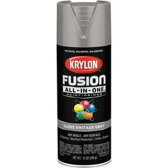 Krylon - Spray Paints Type: Acrylic Enamel Spray Paint Color: Vintage Gray - Eagle Tool & Supply